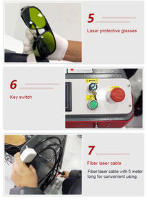Dispositif de machine de <span class=keywords><strong>nettoyage</strong></span> de rouille de retrait de laser d'impulsion de la grande vitesse 200w 300w pour des joints de brique de plancher de tuiles - Product Image 4