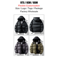Manteau matelassé personnalisable en duvet de canard blanc 90 % pour homme, coupe-vent et chaud, avec capuche, idéal pour les trajets quotidiens en ville