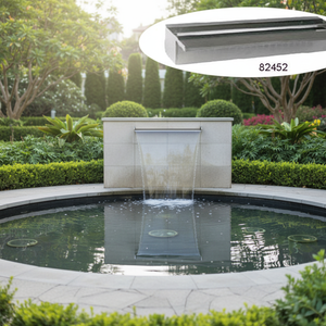 <span class=keywords><strong>Petite</strong></span> <span class=keywords><strong>fontaine</strong></span> <span class=keywords><strong>murale</strong></span> <span class=keywords><strong>de</strong></span> <span class=keywords><strong>jardin</strong></span> moderne éclairée en acier inoxydable faite à la main pour l'extérieur - Product Image 1