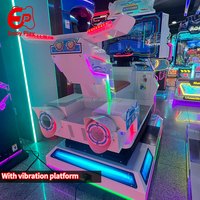 Simulateur de course de bateaux de surf, jeu d'arcade commercial à monoplace, à monnayeur, avec écran LCD 22 pouces et volant à vibration et mouvement, pour centre de jeux et centre commercial