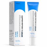 Crème au cuivre GHK-Cu à 12 peptides personnalisable OEM, céramide, glutathion, anti-âge, raffermissante, liftante