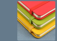 Cuaderno colorido de tapa dura con Encuadernación perfecta y bandas elásticas Cuaderno personalizado A5 para negocios