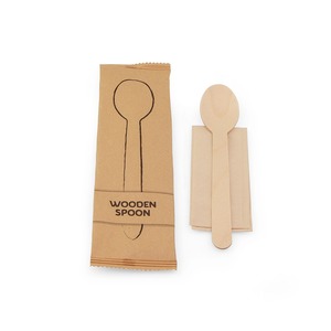 Cuillères <span class=keywords><strong>en</strong></span> <span class=keywords><strong>bois</strong></span> de bouleau miniatures écologiques de 110 mm, biodégradables, compostables, jetables pour desserts et camping - Product Image 6