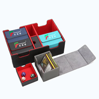 Boîte de rangement pour cartes de jeu Yugioh personnalisée en cuir PU, capacité 400+ cartes, boîte de rangement pour cartes de jeu en cuir PU de qualité supérieure