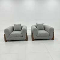 Canapé Chesterfield Moderne Personnalisé en Tissu avec Rembourrage en Éponge, Fauteuil Inclinable Simple, Ensemble de Fauteuils Solides pour Salon et Hôtel