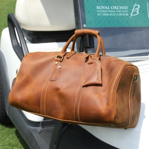 Accessori da viaggio portatili in pelle vera borsa da Golf in stile europeo americano stile retrò - Product Image 3