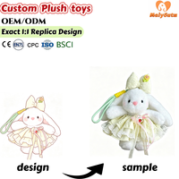 Porte-clés Lapin en Peluche OEM ODM, Pendentif Lapin Blanc en Dentelle pour Sac, Cadeau Fille