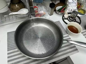 Poêle en titane non revêtue, antiadhésive, motif écaille <span class=keywords><strong>de</strong></span> poisson, pour <span class=keywords><strong>camping</strong></span> - Product Image 2
