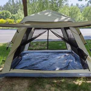 Tente de camping automatique RZ-2 400x400mm pour 4-5 personnes, tente extérieure imperméable monocouche pour voyages en famille, plage, pêche - Product Image 4