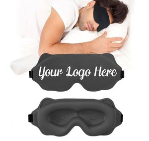 Masque de sommeil occultant 3D personnalisé avec logo, respirant, sans pression sur les yeux, adapté aux adultes ou aux étudiants pour la sieste - Product Image 1