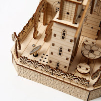 Rompecabezas 3D de Madera para Adultos, Modelo de Molino de Viento, Regalo Artístico Único para Cumpleaños, Venta al Por Mayor