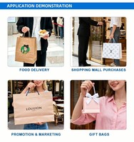 Sacs en papier kraft brun écologiques de qualité alimentaire en vrac pour la livraison de repas de restaurant, la boulangerie, l'emballage d'épicerie