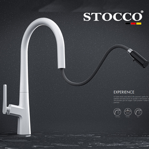 Stocco высококачественный пистолет серый латунный с одной ручкой на палубе выдвижной кухонный кран со скрытым распылителем - Product Image 4