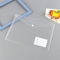 Enveloppe transparente A4 couvercle en papier plastique transparent dossier de fichiers sac de rangement étanche