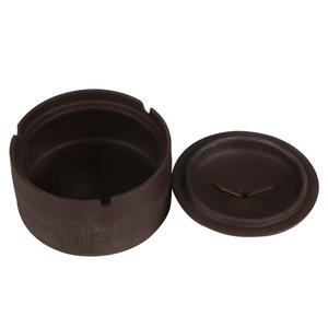Futeng Mini Cenicero <span class=keywords><strong>de</strong></span> arena púrpura Impresión portátil <span class=keywords><strong>Ceniceros</strong></span> <span class=keywords><strong>de</strong></span> cerámica redondos Hotel <span class=keywords><strong>de</strong></span> estilo chino Cenicero <span class=keywords><strong>de</strong></span> <span class=keywords><strong>arcilla</strong></span> Púrpura pequeño con tapa - Product Image 2