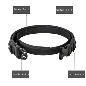 Venta al por mayor 2 "Nylon PP correas de liberación rápida hebilla duradera cinturón táctico resistente con 4 guardianes guardia de seguridad uso al aire libre - Product Image 3