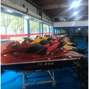 Lancha de alta velocidad de 1300cc, de fibra de vidrio, para deportes acuáticos en lagos y ríos, para 2 personas, roja, de carreras. - Product Image 2