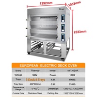 Four à gaz commercial automatique en acier inoxydable Four à gâteau monocouche Cuisinière commerciale avec pizzeria à gaz en pierre