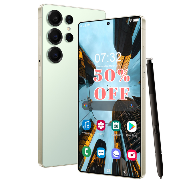 2025 New Arrival S25 S26 Ultra 5G Android Smartphone 108MP HD Camera LCD Display 144Hz 16GB+1TB Storage LTE Spanish Support