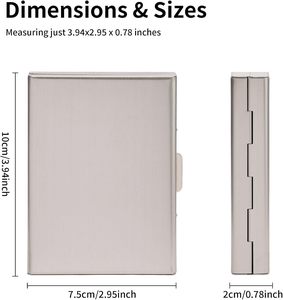 Thin Stainless Steel Metal RFID <b>Wallet</b> RFID Blocking Credit Card <b>Wallet</b> <b>Holder</b> for Men & Women - Product Image 3