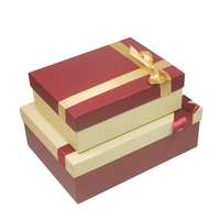 Boîte cadeau haut de gamme personnalisable en taille ajustable, gaufrée et recyclable, pour la Saint-Valentin et la Fête des Mères, avec décoration de nœud noir et blanc