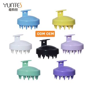 New Silicon Bath <b>Brush</b> Wet Dry Hair <b>Detangler</b> Hairbrush <b>Detangling</b> Hair <b>Brushes</b> Silicone Head Scalp Massage Shampoo <b>Brush</b> - Product Image 6