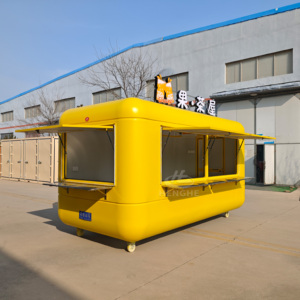 Carrito de Comida con Equipamiento de Cocina, Carrito de Comida Móvil para la Calle, Remolque de Comida Rápida para Desayunos/Snacks/Helados, Tienda Móvil de Comida Rápida - Product Image 1