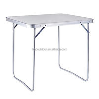 Higo Outdoor Tragbarer Leichter MDF 80cm Kleiner Picknick-Camping-Klapptisch aus Aluminium für Veranstaltungen, Partys, Promotion, Günstig