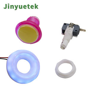 Bouton poussoir coloré de 58 mm pour machine à griffes d'arcade avec lumière LED, directement de l'usine JY, pour machines de jeux d'arcade à monnayeur - Product Image 3