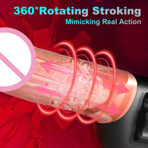 Automatischer Teleskop-Rotations-Maschinengewehr-<span class=keywords><strong>Dildo</strong></span>-Vibrator für Frauen, wiederaufladbar, starke Vibration, 100 % wasserdicht, leise, weiches TPE - Product Image 3