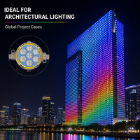 Éclairage extérieur permanent personnalisé en gros, étanche IP67, à LED, en PVC, DMX512 RGBW
