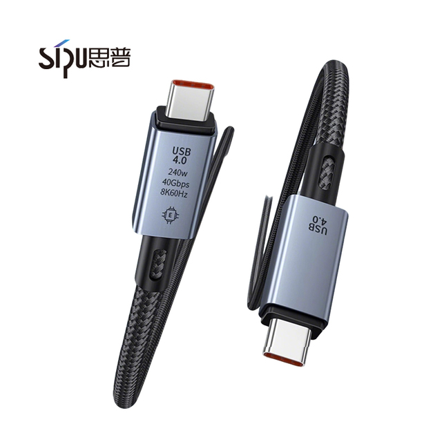 40Gbps 8K 60Hz Video USB4 USB3.2 Type-C to Type-C Cable 5A Fast Charging 240W Pure Copper Conductor Nylon Braided