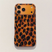 Étui de téléphone portable à imprimé léopard tendance pour iPhone 15 16 17 18 Pro 18 Pro Max, coque de protection magnétique IMD