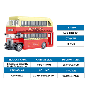Lucky Toys Hot Selling Building Block Tourist Bus Educational Toys Safe&amp;<strong>Study</strong> Set Durable Environmental <strong>Materials</strong> - Product Image 6