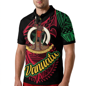 Haut d'été personnalisé avec fermeture éclair, motif totem polynésien Fidji, de luxe, décontracté, respirant, haute qualité, avec votre propre logo, pour sublimation - Product Image 5