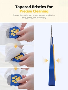 Peigne de toilettage pour animaux respectueux de la peau, mini-peigne facial pour animaux, peigne <span class=keywords><strong>anti</strong></span>-puces efficace pour chiots et chatons - Product Image 4