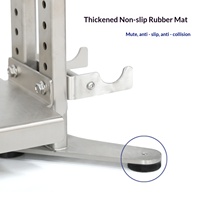 Support de Rangement Pliable en Acier Inoxydable pour Haltères et Kettlebells, Multifonctionnel et Réglable, Accessoire de Fitness Unisexe