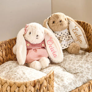 Uionen Lapin en peluche personnalisé avec nœud en fil, décoration de maison, cadeau de Pâques, d'anniversaire ou de baby shower pour enfants et filles - Product Image 5