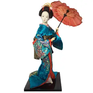รูปปั้นสาวเกอิชากิโมโนญี่ปุ่น,ตุ๊กตาคาบูกิเอเชียหุ่นสะสมสำหรับตกแต่งบ้านสำนักงานเดสก์ท็อป