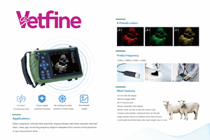 Alat USG Hewan Portabel Hitam Putih untuk Tes Kebuntingan Hewan, Mesin USG Veteriner untuk Sapi dan Kucing - Product Image 4