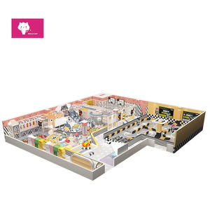 Patio de juegos preescolar, <span class=keywords><strong>casa</strong></span> divertida, equipo de plástico <span class=keywords><strong>para</strong></span> interiores, atractivo patio de recreo <span class=keywords><strong>para</strong></span> niños casero al aire libre, toboganes de plástico - Product Image 6