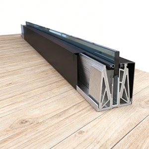 Ringhiere in Vetro Senza Telaio con Design a Rinforzo Diagonale, Cornice in Alluminio e Canali Visibili per Balconi - Product Image 2