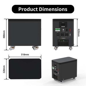 Station d'énergie hybride tout-en-un Powergo Portable 6,6 kWh 6,2 kW pour le stockage d'énergie domestique, batterie LiFePO4, protection CAN IP54, 6000 cycles - Product Image 3