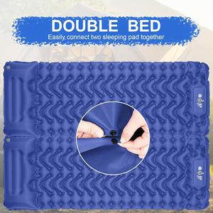 Almohadilla para dormir autoinflable ligera con bomba de pie incorporada Colchón de aire impermeable para senderismo Broches de estilo compacto portátiles - Product Image 3