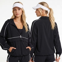 Pullover à col zippé pour femme UPF 50+ coupe-vent léger pour la course à pied, la randonnée et les activités de plein air avec poche