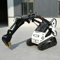 Penjualan Langsung Pabrik HUALITONG Mini Skid Steer Loader Berat 900kg dengan Bucket Sempit 820 mm