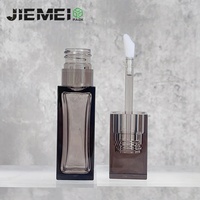 JIE MEI Stock Transparent Noir 10ML Carré Lip Glaze Bouteille Vente en gros Vide Cosmétique Lip Gloss Wand Tube Lipgloss Container