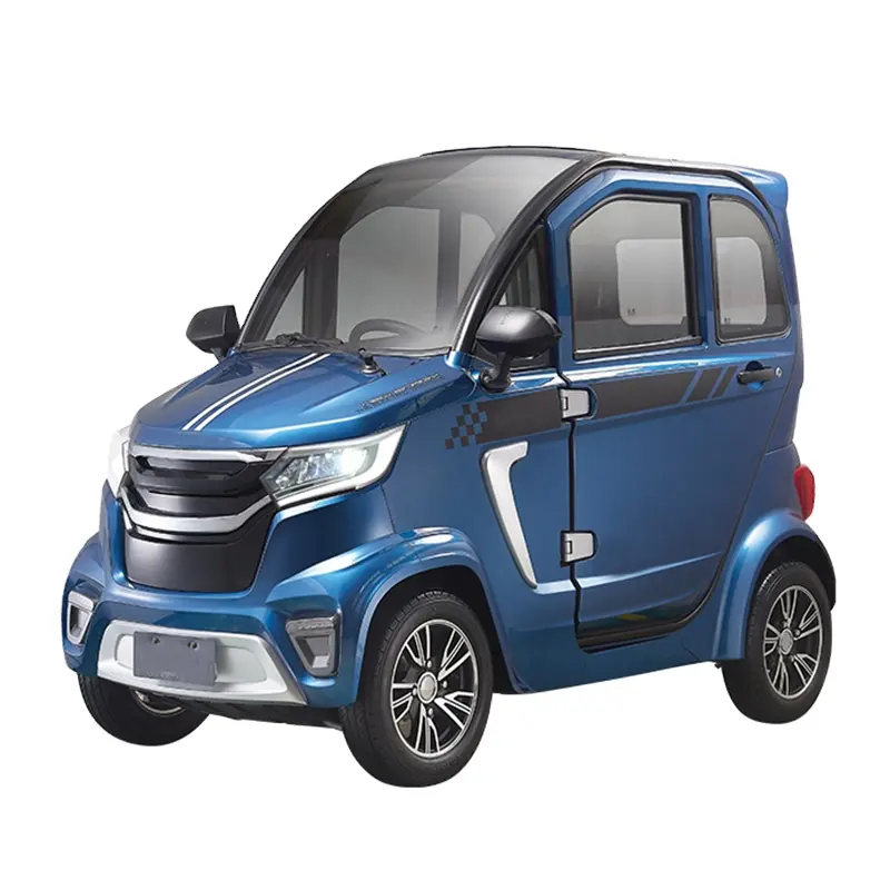 2024 72V/3000W Adult 3-Seater Mini Electric Car Cheap New Energy Vehicle Made in China Closed Bin Four Wheel Car