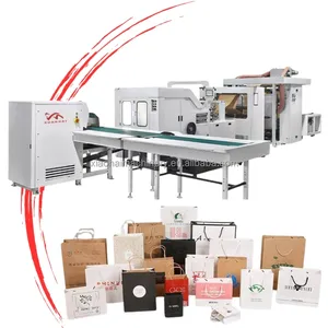 kraft take way paper bag making machine with printing paper bag production line