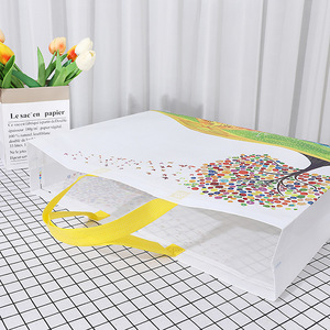 Sacs <span class=keywords><strong>écologique</strong></span>s réutilisables personnalisés sac à provisions en tissu non tissé en polypropylène laminé imprimé avec logo personnalisé cadeau - Product Image 3